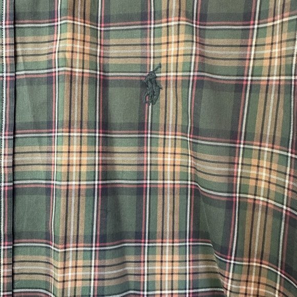Ralph Lauren Classic Fit shirt Men‎ L button down collar brown green plaid - Picture 8 of 10